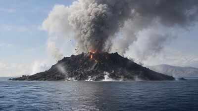 In 1831, an underwater volcano created a new Mediterranean island. Britain, France and the Kingdom of the Two Sicilies claimed it before it vanished