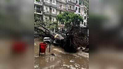 Rainwater enters lanes, upscale areas cut off