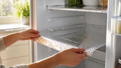Refrigerator aluminium foil hack: A simple, practical way to keep the fridge free from stains and unwanted odour