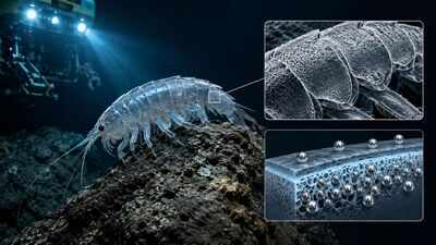 Scientists uncover the aluminium shield that helps a tiny crustacean survive darkness, near-freezing water and crushing pressure in the Mariana Trench