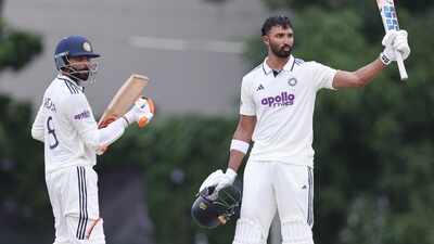 Devdutt Padikkal hits century as Pant and Jurel fail, how India's batters fared on day 2 vs SLC XI