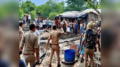 Encroachments removed from gram sabha land amid protest by villagers