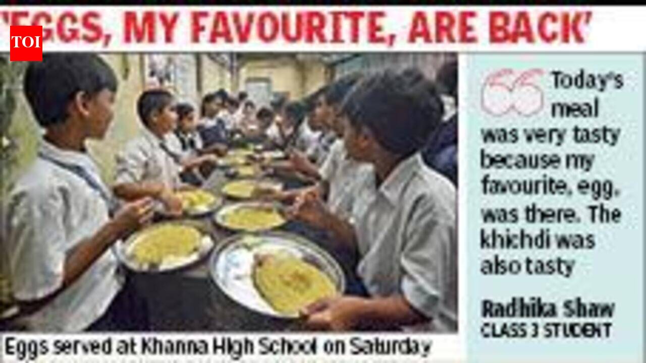 Eggs debut in new midday meal at state schools
