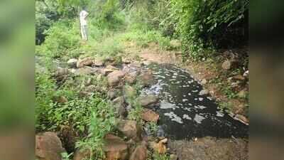 Bandhwari leachate flows towards Mangar after heavy rain