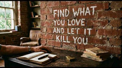Quote of the day on love: 'Find what you love and let it kill you'