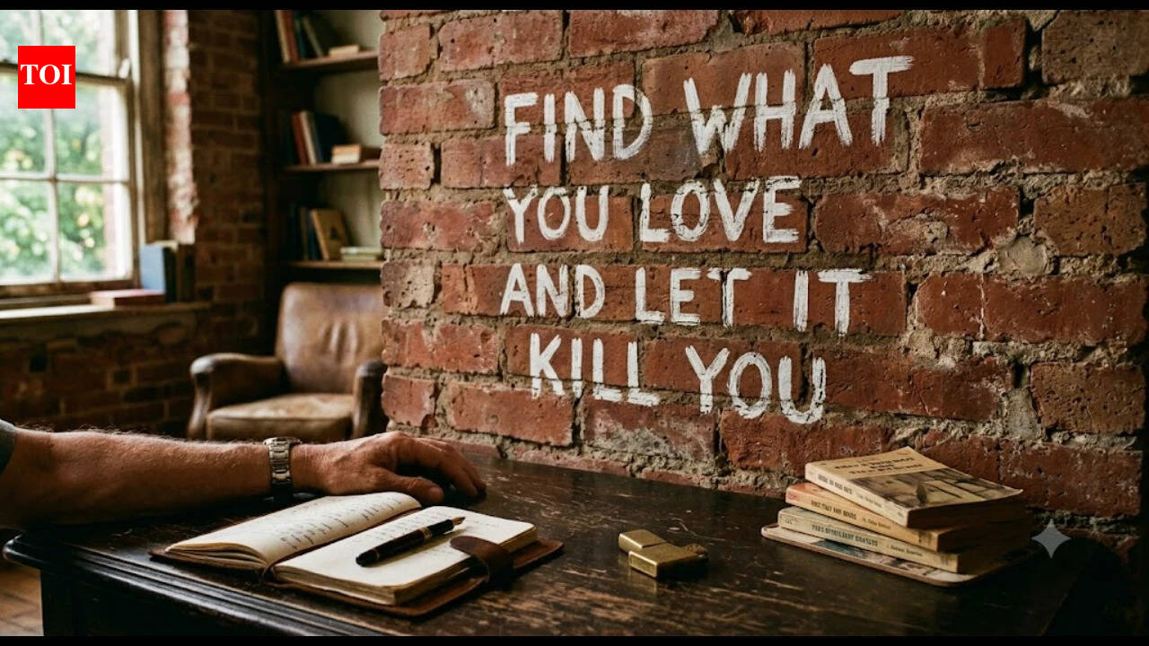 Quote of the day on love: 'Find what you love and let it kill you'