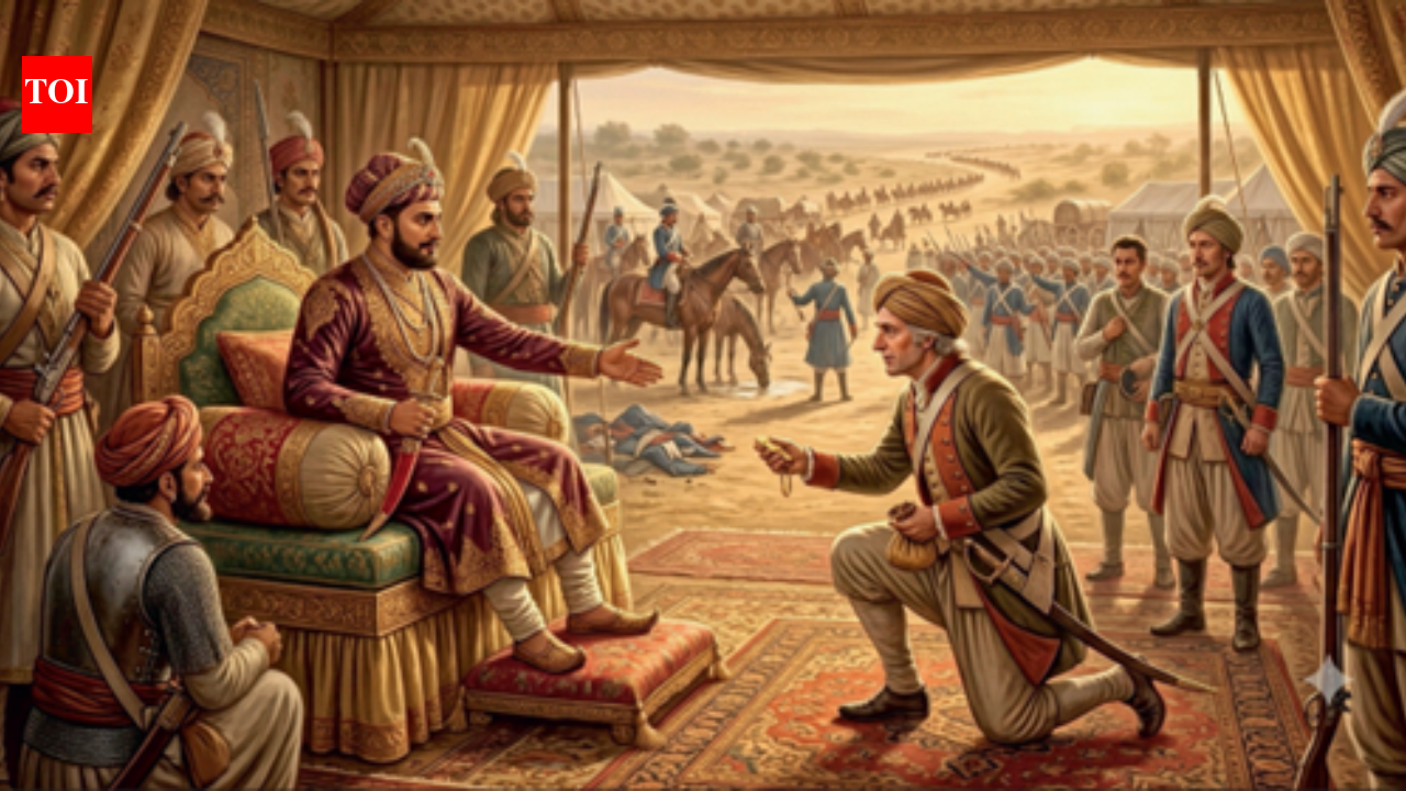 When a French commander revolted, joined Nawab’s army