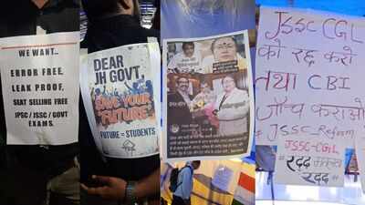 ‘Naukri Bikri Kendra, Seat Becho Yojna’: Creative posters steal show at Jharkhand students’ protest