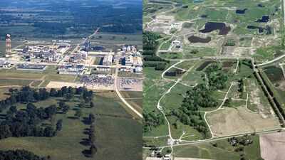In 1989, Ohio's Fernald uranium plant stopped production; a $4.4 billion cleanup transformed the 1,050-acre site into wetlands, prairie and forest