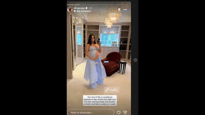 Christian McCaffrey's wife Olivia Culpo shows off baby bump in comfy two-piece as due date nears
