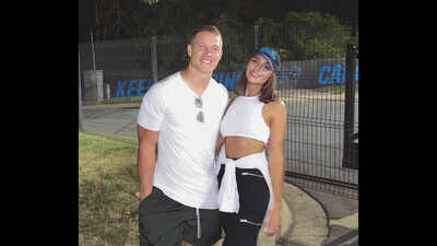 Christian McCaffrey's wife Olivia Culpo shows off baby bump in comfy two-piece as due date nears