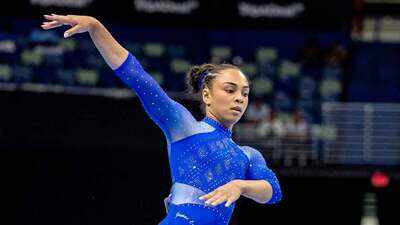 Hezly Rivera becomes first US woman after Simone Biles to win back-to-back gymnastics titles since 2012