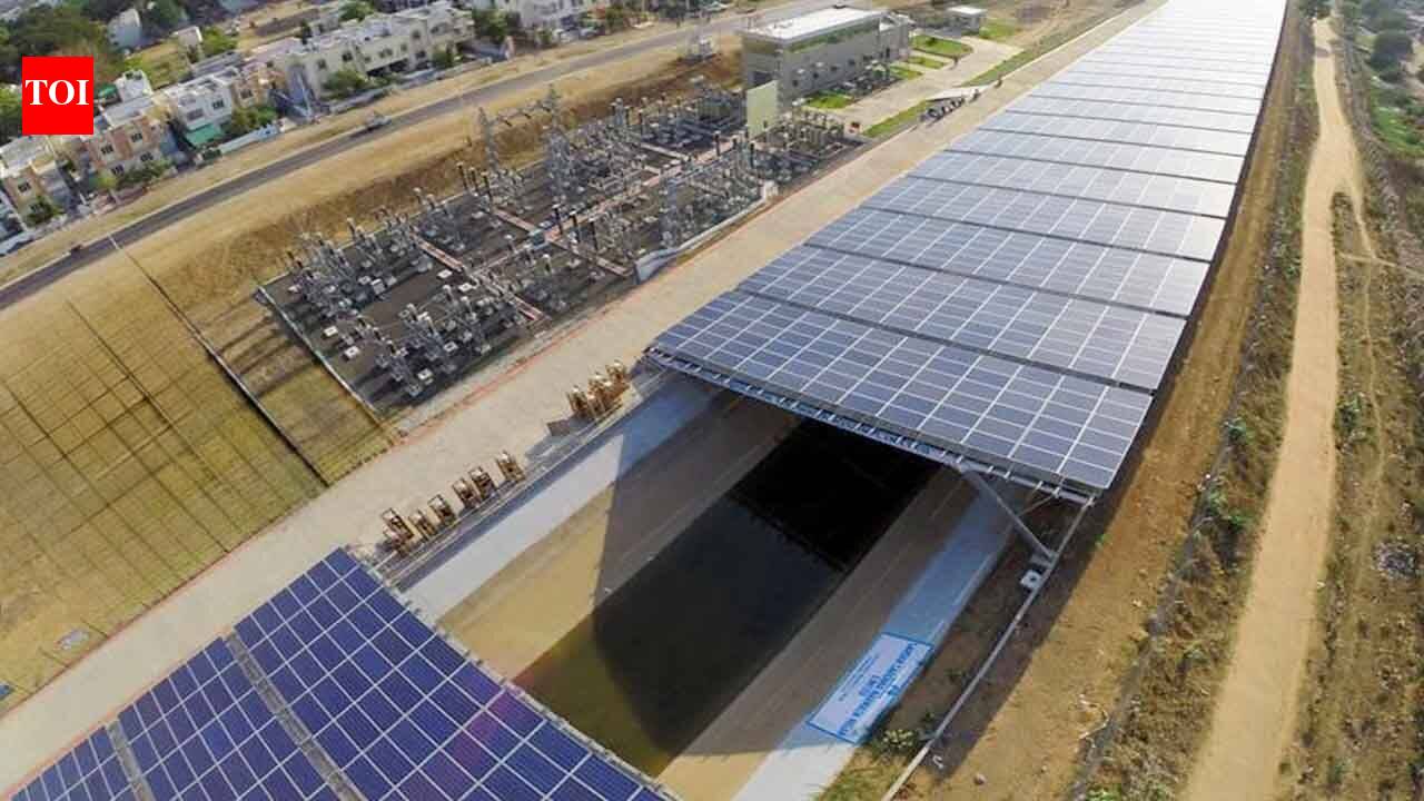Gujarat canal-top solar generates power while saving 2.38M gallons of water