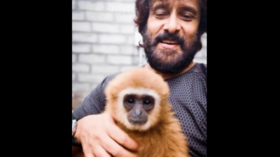 Actor Vikram flaunts lar gibbon; conservationists raise red flag
