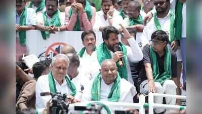 Bidadi march halted at Bengaluru gates, JD(S) shifts fight to Freedom Park