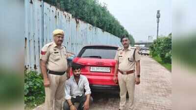 Audi driver arrested after multi-vehicle crash injures kanwariya on Dwarka eway
