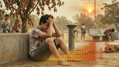 Heatwaves affect mental health in teenagers: Every 1°C rise in temperature linked to a 1% increase in risk, study finds