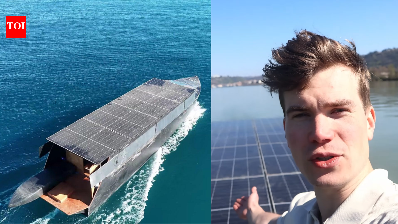 A Finnish man built an 11-metre yacht from scratch using solar panels