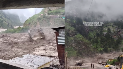 Bone-chilling visuals go viral as heavy rains wash down Bailey bridge in Uttarakhand's Chamoli district