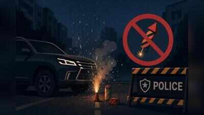 SUV owner booked for bursting firecrackers in middle of road