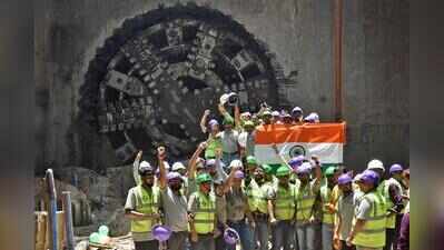 First phase of Purple Line tunnelling ends, TBM Divya bores its way to Victoria station