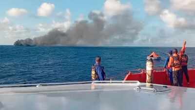 Passenger ferry catches fire near Bali; 106 rescued, 25 still trapped
