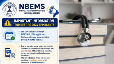 NEET PG 2026 city intimation slip: NBEMS issues clarification after candidates report discrepancies
