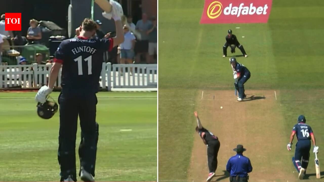 Rocky Flintoff smashes maiden senior century as Lancashire crush Somerset to reach One-Day Cup quarters