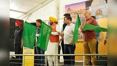 Pilgrimage buses, school building: Kejriwal, Mann highlight AAP govt’s welfare push