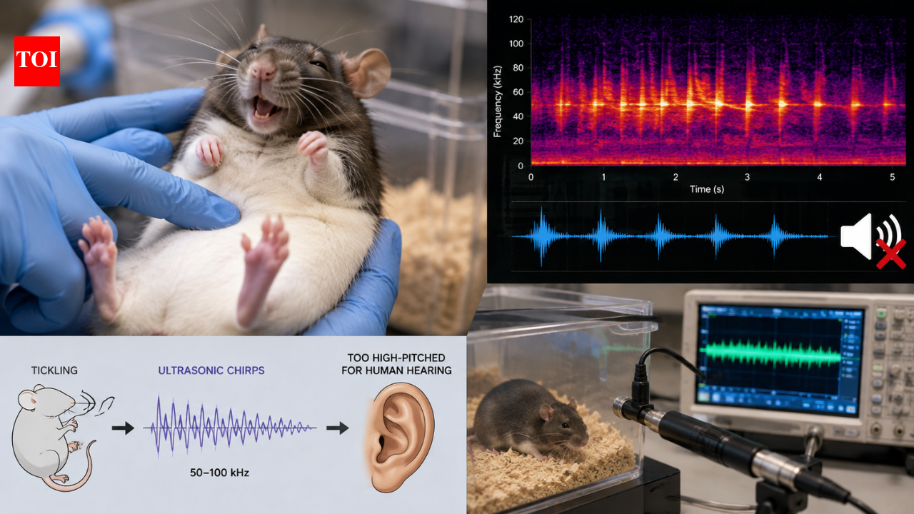Scientists find rats make laughter-like sounds when tickled, but their ultrasonic chirps are too high-pitched for humans to hear