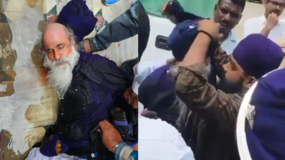 Sukhbir Badal attacker pinned down, turban toppled; devotees restore it before police take him away