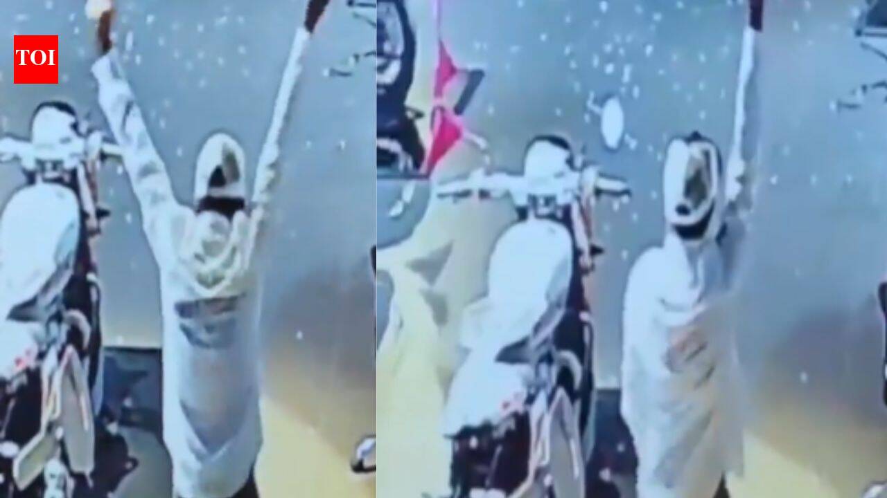Watch: UP thief checks in, bathes & dances in bike showroom before the real act