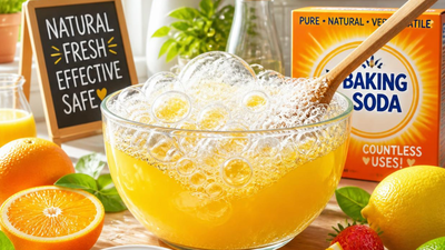 Orange juice and baking soda cleaning hack: Easy DIY home cleaner that helps clean notorious greasy stains at home