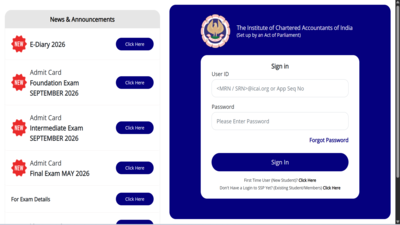 ICAI CA Foundation, Inter admit card 2026 released for September session: Direct link to download here