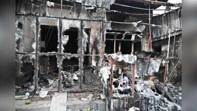 Noida shop goes up in flames, man trapped inside dies