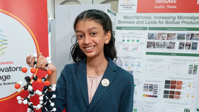 Meet Arya Hirsave: The Texas seventh-grader who found a way to make algae produce 77% more oil in five days