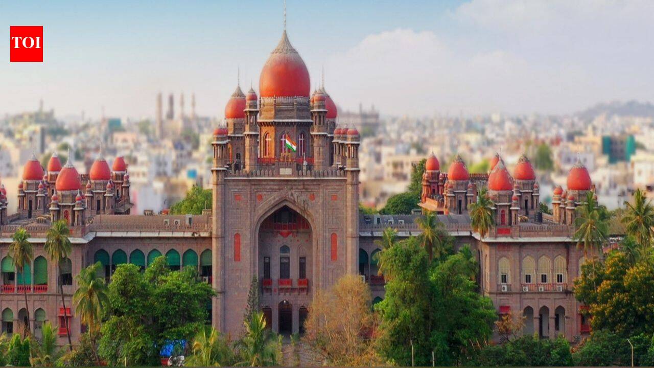 Telangana High Court building with scales of justice, symbolizing efficiency and constitutional commitment.