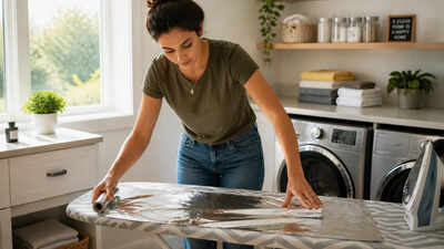 Why some people put aluminium foil under their ironing board and how this simple layer can speed up ironing