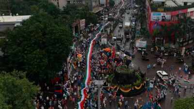 Dr Shrikant Shinde’s Dombivli tricolour rally sets records, BJP absence raises eyebrows