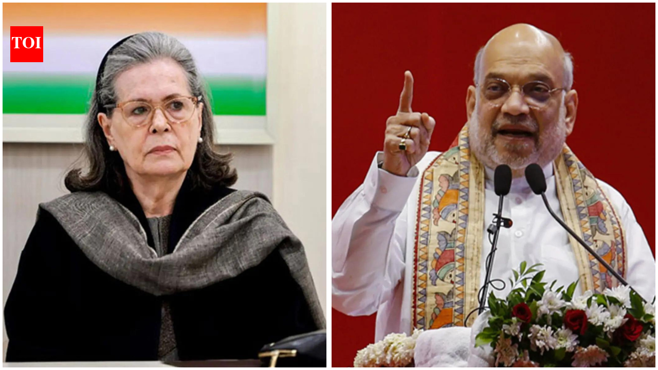 ‘Congress should feel ashamed’: Amit Shah targets Sonia Gandhi over Vande Mataram row