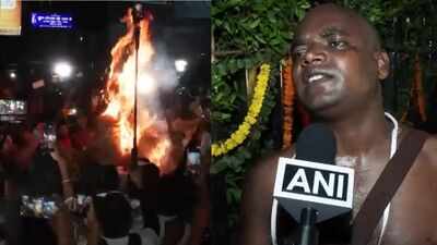 'They are as good as dead': Jharkhand protester shaves head for CM Soren, Rahul Gandhi's 'last rites'