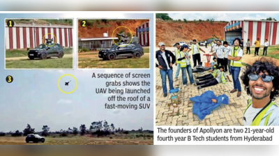 Hostel startup Apollyon launches jet UAV from moving car