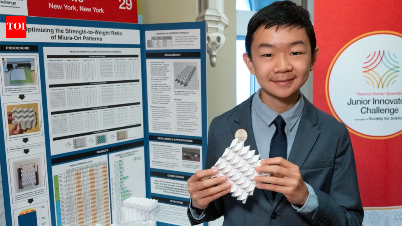 How 14-year-old Miles Wu is using origami to design stronger shelters