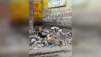 Garbage piles up as door-to-door collection falters in Shyam Vatika