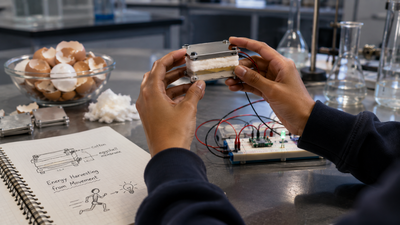 Meet Meghana Addanki, the 17-year-old New Jersey student who turned eggshells and cotton into a tiny generator that harvests energy from movement