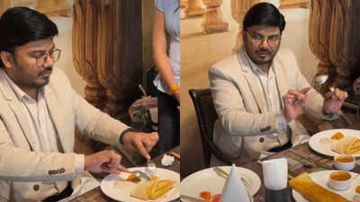 ‘Angrez chale gaye, angrezi chhod gaye’: Nagpur etiquette coach says eat dosa with fork, spoon; Internet goes mad!