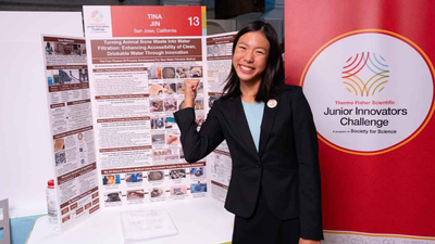 Meet Tina Jin, the 15-year-old Massachusetts student who turned animal bones into a new material for cleaning polluted water