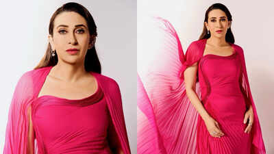 Karisma Kapoor turns heads in a breathtaking pink Gaurav Gupta gown