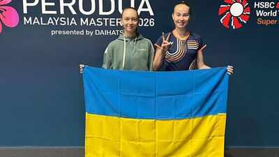 Homeless but not broken: Displaced by war, Yevheniia Kantemyr and Polina Buhrova keep Ukraine's flag flying high