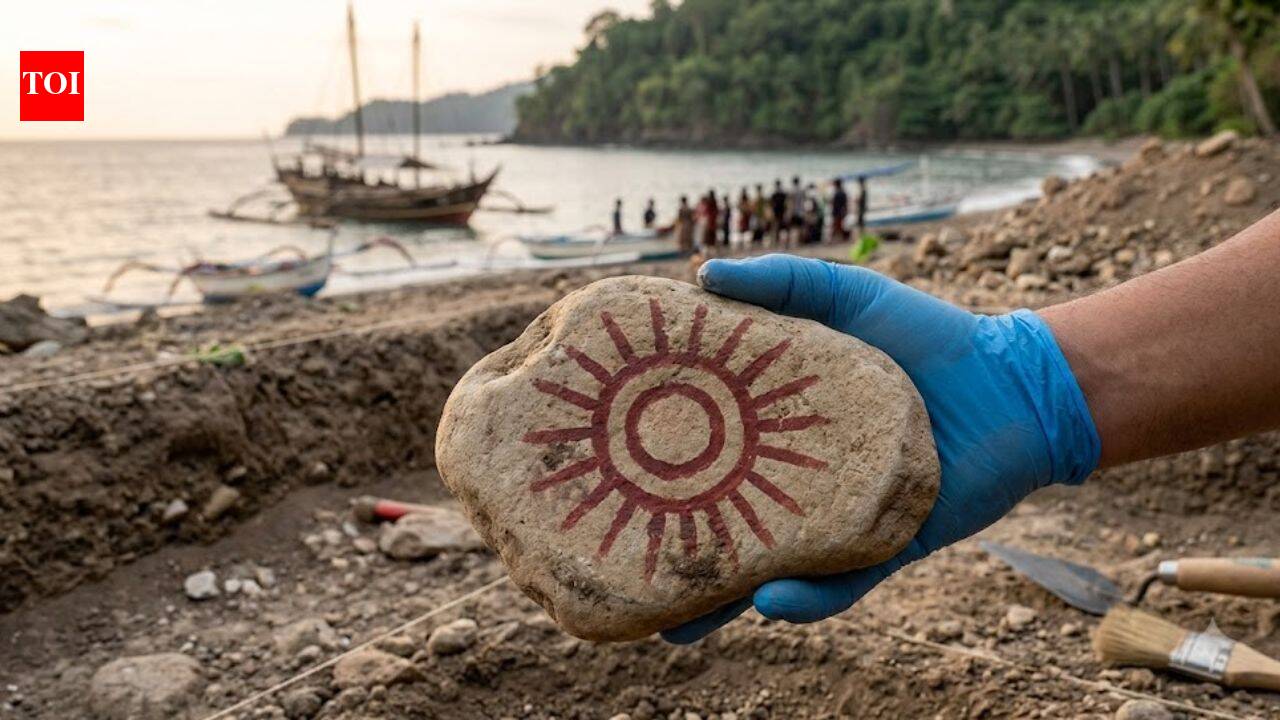 4,000-year-old painted stone in Indonesia reveals art carried by ancient Austronesian voyagers
